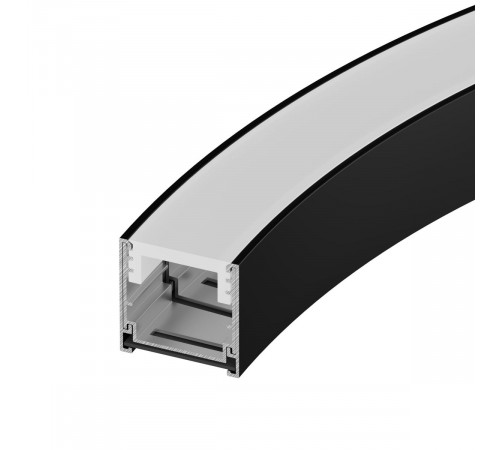 Профиль Arlight LINE-3535-BENT-SIDE-2000 ANOD BLACK (Алюминий) 066908