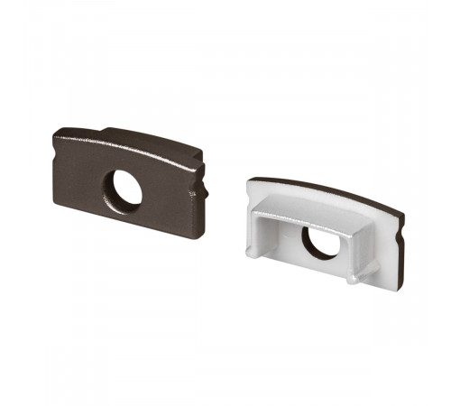 Заглушка Arlight LINE-1708 BROWN DEEP с отверстием (Пластик) 066316