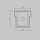 Комплект заглушек для профиля 26×26 2шт Maytoni Led Strip ALM-2626-EC 642060