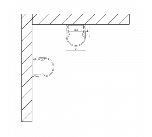 Профиль алюминиевый SWG SF-2121-RD 000085