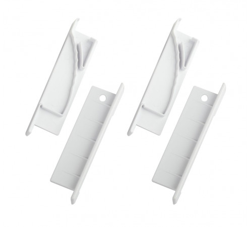 Набор заглушек Эра 6814-3 для профиля 6814 2шт глухие 2шт с отверстием