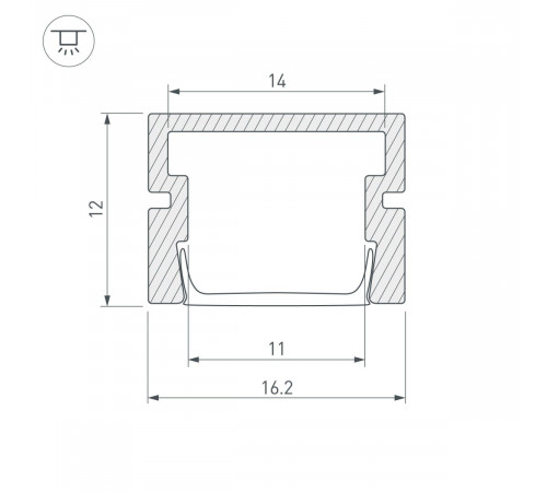 Профиль Arlight PDS-SM-2000 WHITE 044325 Профиль Arlight PDS-SM-2000 WHITE 044325