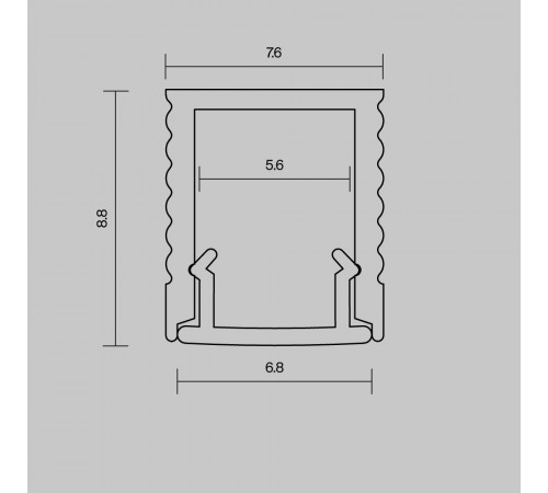 Профиль накладной Maytoni Led Strip ALM-0809-S-2M 631010