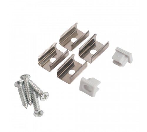 Профиль накладной 9х7.8мм, алюминиевый серебро 2м Feron CAB241 52149