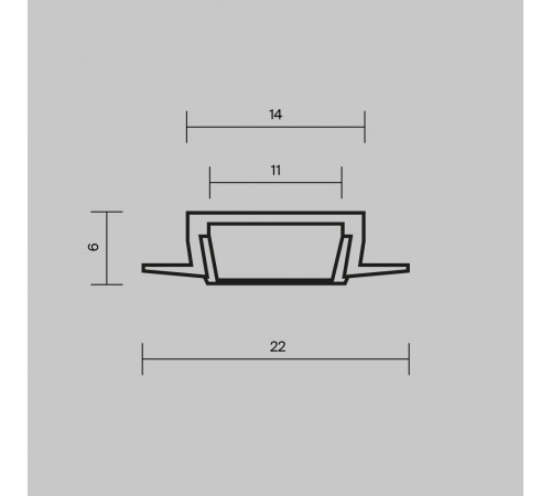 Алюминиевый профиль встраиваемый с накладным фланцем Maytoni Led Strip ALM-004-B-2M 632010 Алюминиевый профиль встраиваемый с накладным фланцем Maytoni Led Strip ALM-004-B-2M 632010