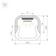 Профиль Arlight LINE-D-1111-2000 SQUARE ANOD (Алюминий) 061084