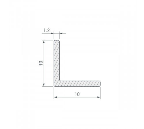Уголок Arlight ARH-W10x10x1,2-3000 BLACK (Алюминий) 063304