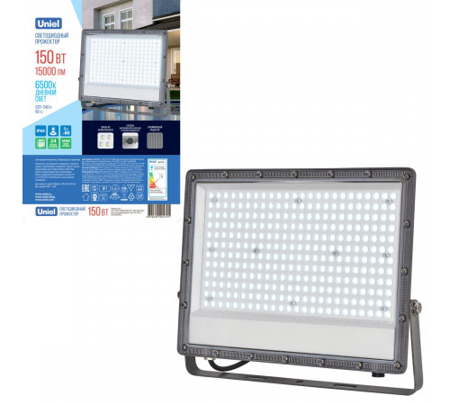 Прожектор Uniel ULF-F52D-150W/6500K IP65 200-240V GREY UL-00013059