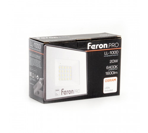 Светодиодный прожектор Feron LL-1000 20W 6400K 41538 Светодиодный прожектор Feron LL-1000 20W 6400K 41538