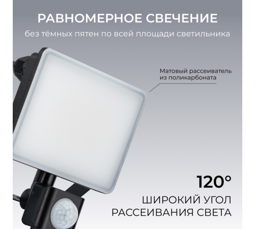 Прожектор CCT с датчиком движения Apeyron 05-53