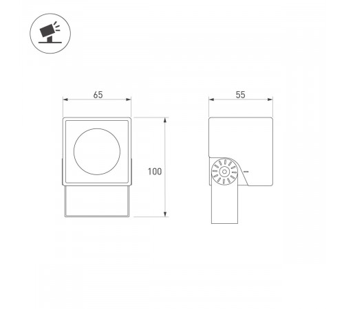 Прожектор Arlight ALT-BLOCK-S65x65-5W Warm3000 (GR, 15 deg, 230V) 054745 Прожектор Arlight ALT-BLOCK-S65x65-5W Warm3000 (GR, 15 deg, 230V) 054745