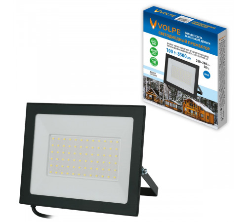Прожектор Volpe ULF-Q519 100W/6500K IP65 220-240V BLACK UL-00012832 Прожектор Volpe ULF-Q519 100W/6500K IP65 220-240V BLACK UL-00012832