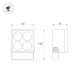 Прожектор Arlight ALT-BLOCK-S130x130-15W Warm3000 (GR, 15 deg, 230V) 052369