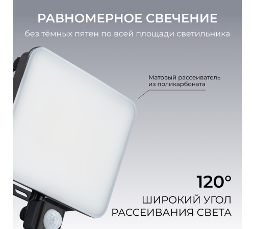 Прожектор CCT с датчиком движения Apeyron 05-55