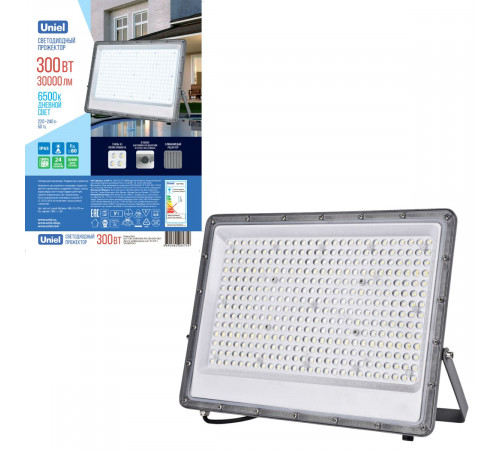 Прожектор Uniel ULF-F52B-300W/6500K IP65 200-240V GREY UL-00013062