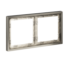 Рамка металлическая на 2 поста Voltum S70 Metal (никель) VLSM120211