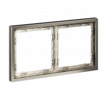 Рамка металлическая на 2 поста Voltum S70 Metal (никель) VLSM120211