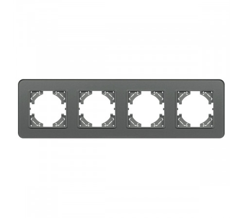 Рамка на 4 поста стеклянная Arlight FRM-OMALI-GS-4-GR 049702 Рамка на 4 поста стеклянная Arlight FRM-OMALI-GS-4-GR 049702