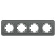 Рамка на 4 поста стеклянная Arlight FRM-OMALI-GS-4-GR 049702