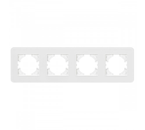 Рамка на 4 поста стеклянная Arlight FRM-OMALI-SFGS-4-WH 049716 Рамка на 4 поста стеклянная Arlight FRM-OMALI-SFGS-4-WH 049716