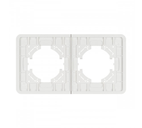 Рамка на 2 поста стеклянная Arlight FRM-OMALI-GS-2-WH 049692 Рамка на 2 поста стеклянная Arlight FRM-OMALI-GS-2-WH 049692