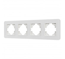 Рамка на 4 поста стеклянная Arlight FRM-OMALI-GS-4-WH 049700