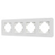 Рамка на 4 поста стеклянная Arlight FRM-OMALI-GS-4-WH 049700