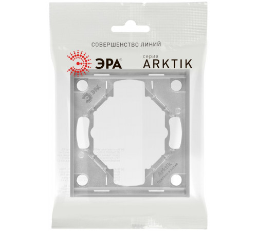 Рамка для розеток и выключателей Эра Arktik 16-5001-03 на 1 пост алюминий Б0070546