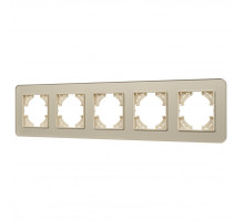 Рамка на 5 постов стеклянная Arlight FRM-OMALI-GS-5-GD 049707