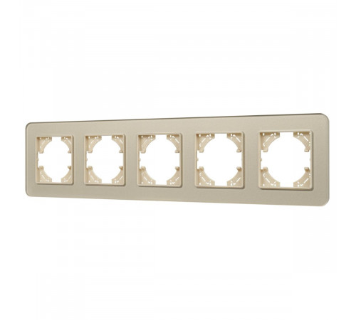 Рамка на 5 постов стеклянная Arlight FRM-OMALI-GS-5-GD 049707 Рамка на 5 постов стеклянная Arlight FRM-OMALI-GS-5-GD 049707