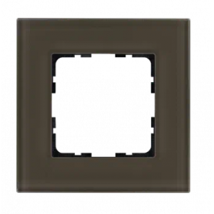 Рамка 1-постовая стекло цвет Каперсовый Jasmart G1001GT