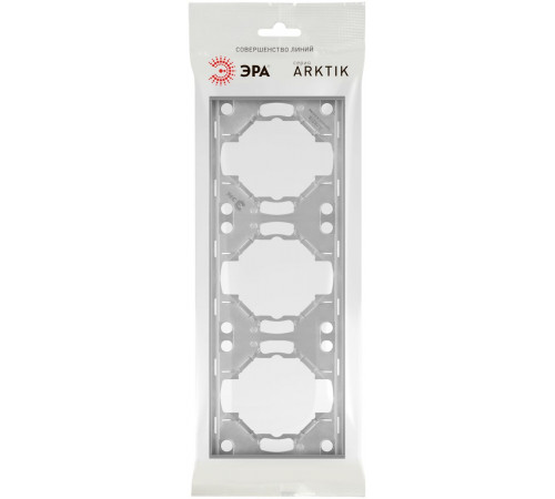 Рамка для розеток и выключателей Эра Arktik 16-5003-03 на 3 поста алюминий Б0070566