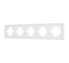 Рамка пластиковая на 5 постов Arlight FRM-TENDO-PL-5-WH 053851