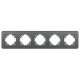 Рамка на 5 постов стеклянная Arlight FRM-OMALI-SFGS-5-GR 049722