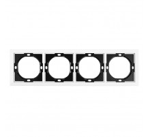 Рамка 4-местная Stekker Мия PFR00-3004-01 белая магнолия 50459