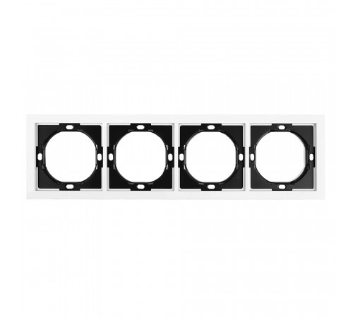 Рамка 4-местная Stekker Мия PFR00-3004-01 белая магнолия 50459