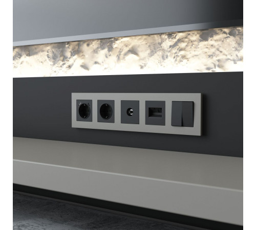 Рамка на 5 постов Werkel Slab (дымчатый софт) W0052917 4690389218477 a071630