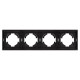 Рамка пластиковая на 4 поста Arlight FRM-TENDO-SFPL-4-BK 054654
