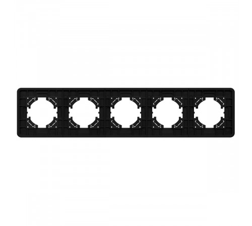 Рамка на 5 постов алюминиевая Arlight FRM-AKIRY-AL-5-BK 049735 Рамка на 5 постов алюминиевая Arlight FRM-AKIRY-AL-5-BK 049735