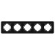 Рамка на 5 постов алюминиевая Arlight FRM-AKIRY-AL-5-BK 049735