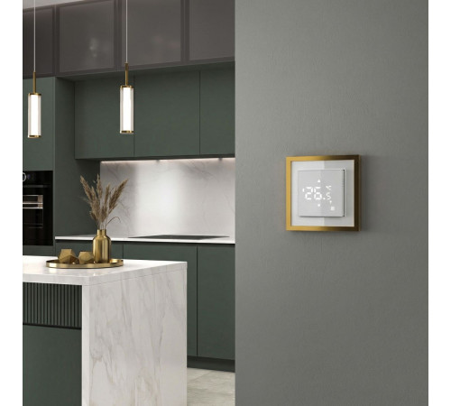 Рамка на 1 пост Baguette белый/золотистая латунь 4690389219665 W0012853 a072282