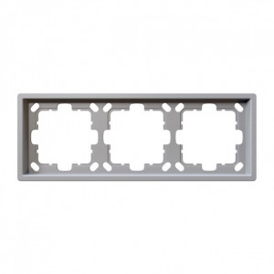 Рамка серия FD 3-постовая, цвет Белый матовый (soft touch) Jasmart FD1003PWM