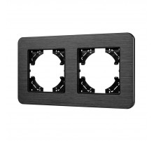 Рамка на 2 поста алюминиевая Arlight FRM-AKIRY-AL-2-BK 049725