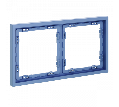 Рамка пластиковая Voltum S70 на 2 поста, (деним) VLS100215