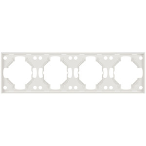 Рамка для розеток и выключателей ЭРА Arktik 16-5004-01 на 4 поста белый Б0070574