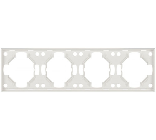 Рамка для розеток и выключателей ЭРА Arktik 16-5004-01 на 4 поста белый Б0070574