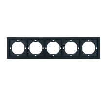 Рамка 5-местная Stekker Мия PFR00-3005-05 черный бархат 50465