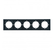 Рамка 5-местная Stekker Мия PFR00-3005-05 черный бархат 50465