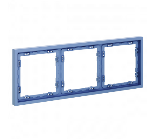 Рамка пластиковая Voltum S70 на 3 поста, (деним) VLS100315