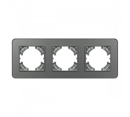 Рамка на 3 поста стеклянная Arlight FRM-OMALI-GS-3-GR 049698 Рамка на 3 поста стеклянная Arlight FRM-OMALI-GS-3-GR 049698